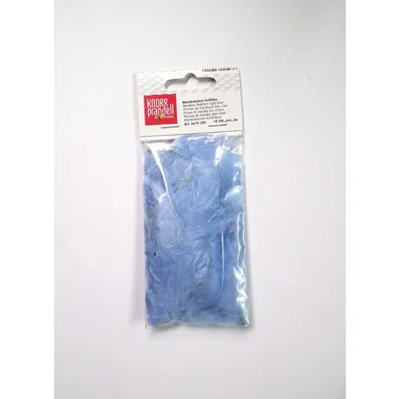 Knorr Prandell Marabufedern, hellblau, ca. 10cm, 15 Stück
