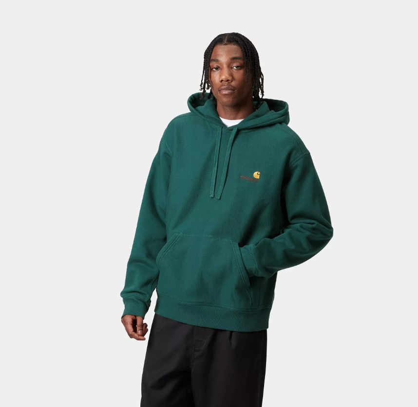 Carhartt WIP Hooded American Script Sweat Natural