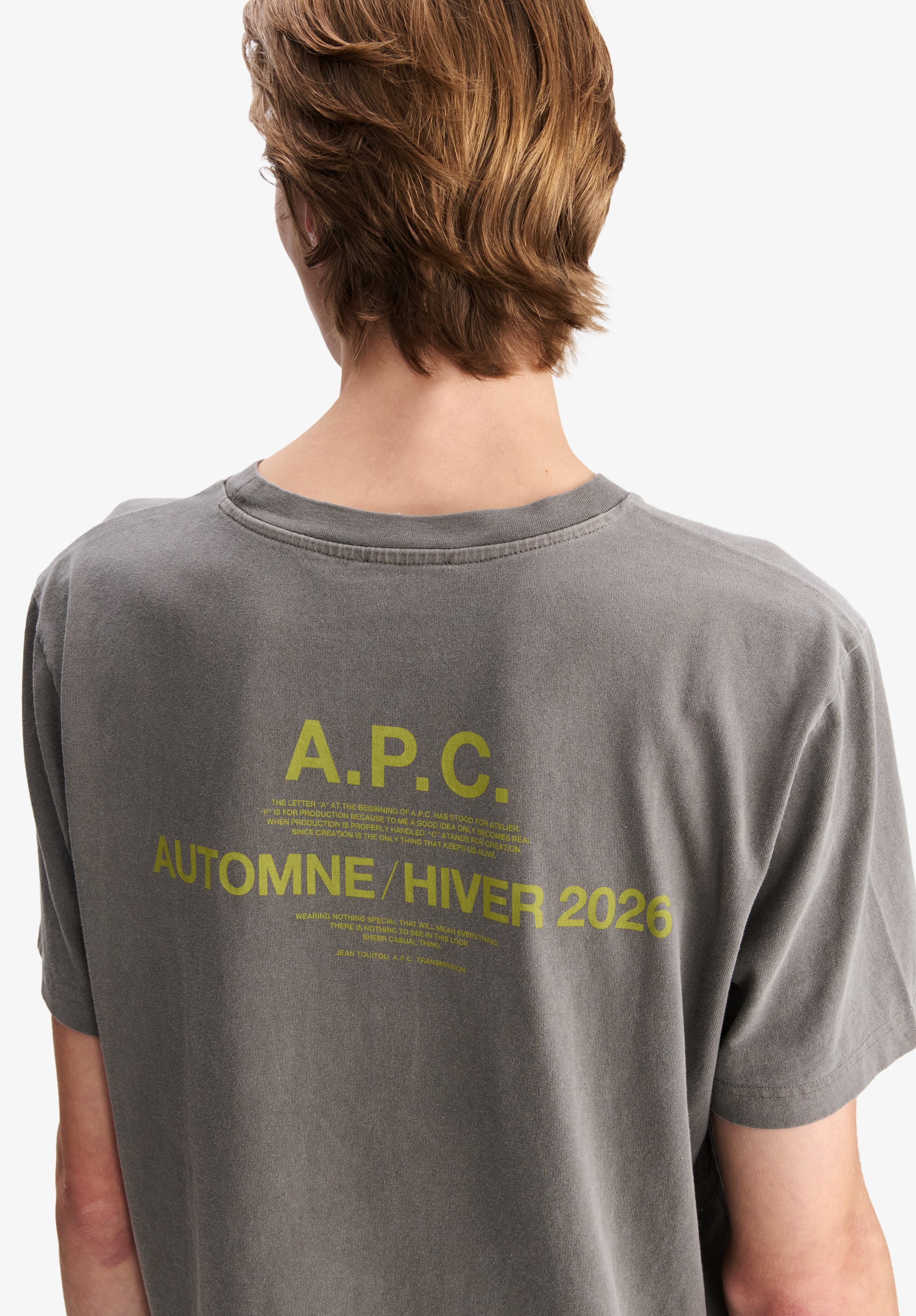 T-Shirt gris A.P.C. Automne 29 - Gris tahiti