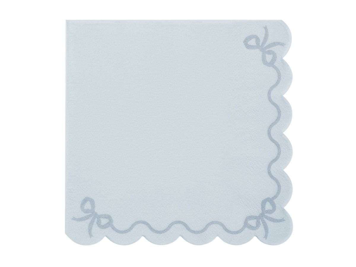Lichtblauwe Servetten Strik 16,5cm