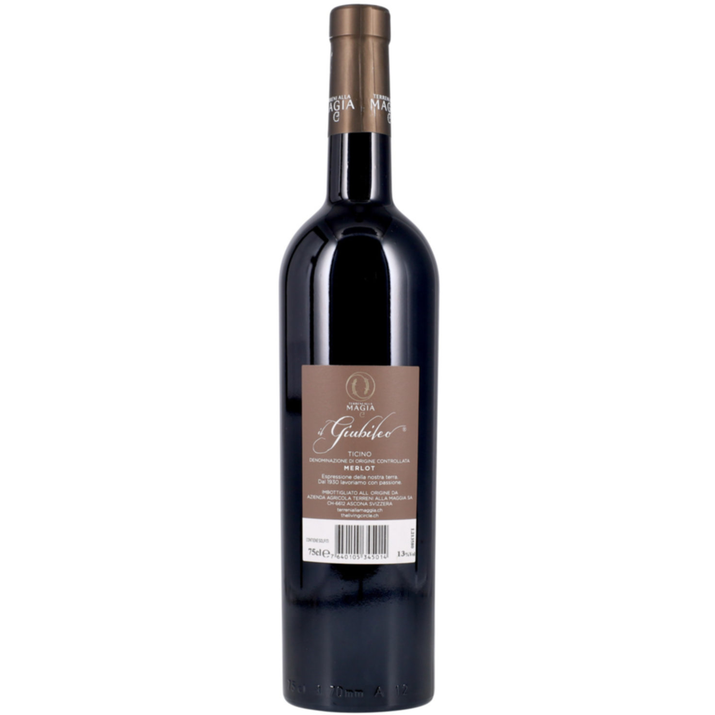 Ticino DOC Merlot Il Giubileo Terreni alla Maggia -75cl