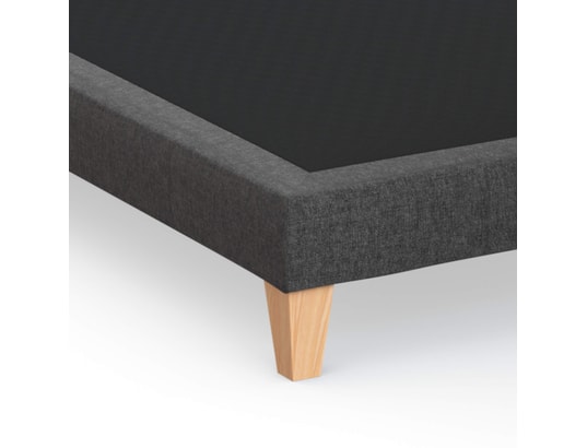 SOMEO - Sommier 180 x 200 Sommier déco tapissier gris ardoise 180 x 200