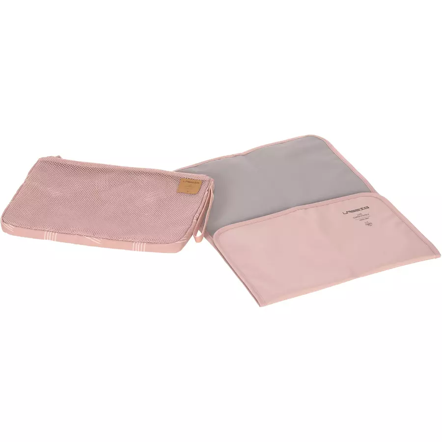 LÄSSIG Windeltasche Casual Changing Organizer Soft Stripes rose