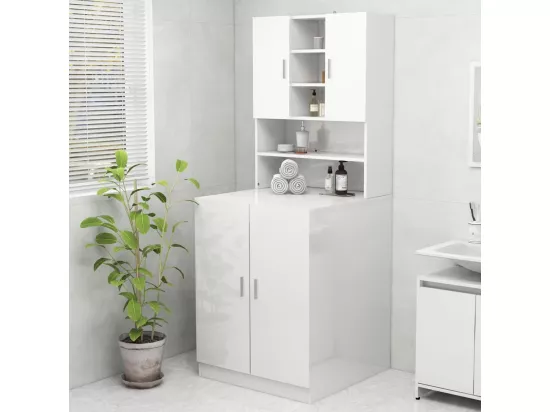 Meuble pour machine à laver Blanc brillant 70,5x25,5x90 cm
