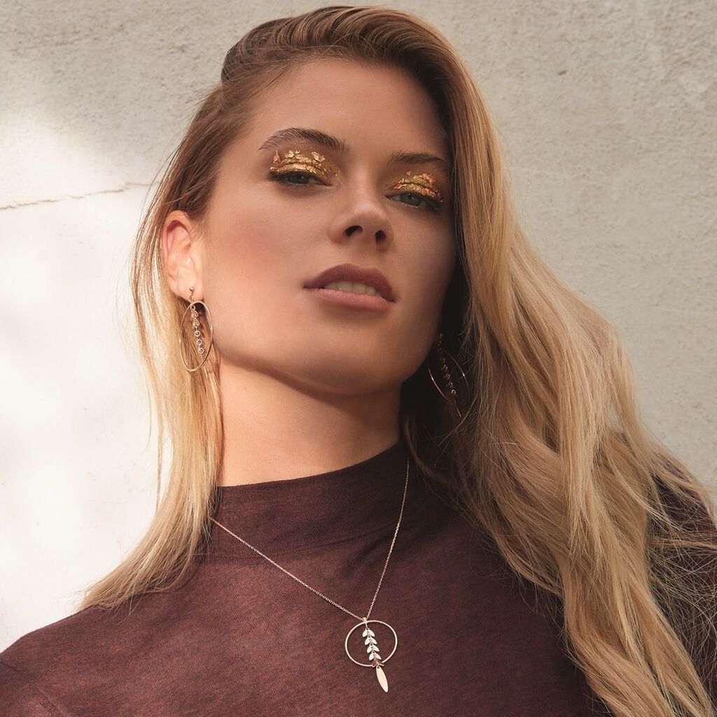 Collier Auxanne Argent Rose
