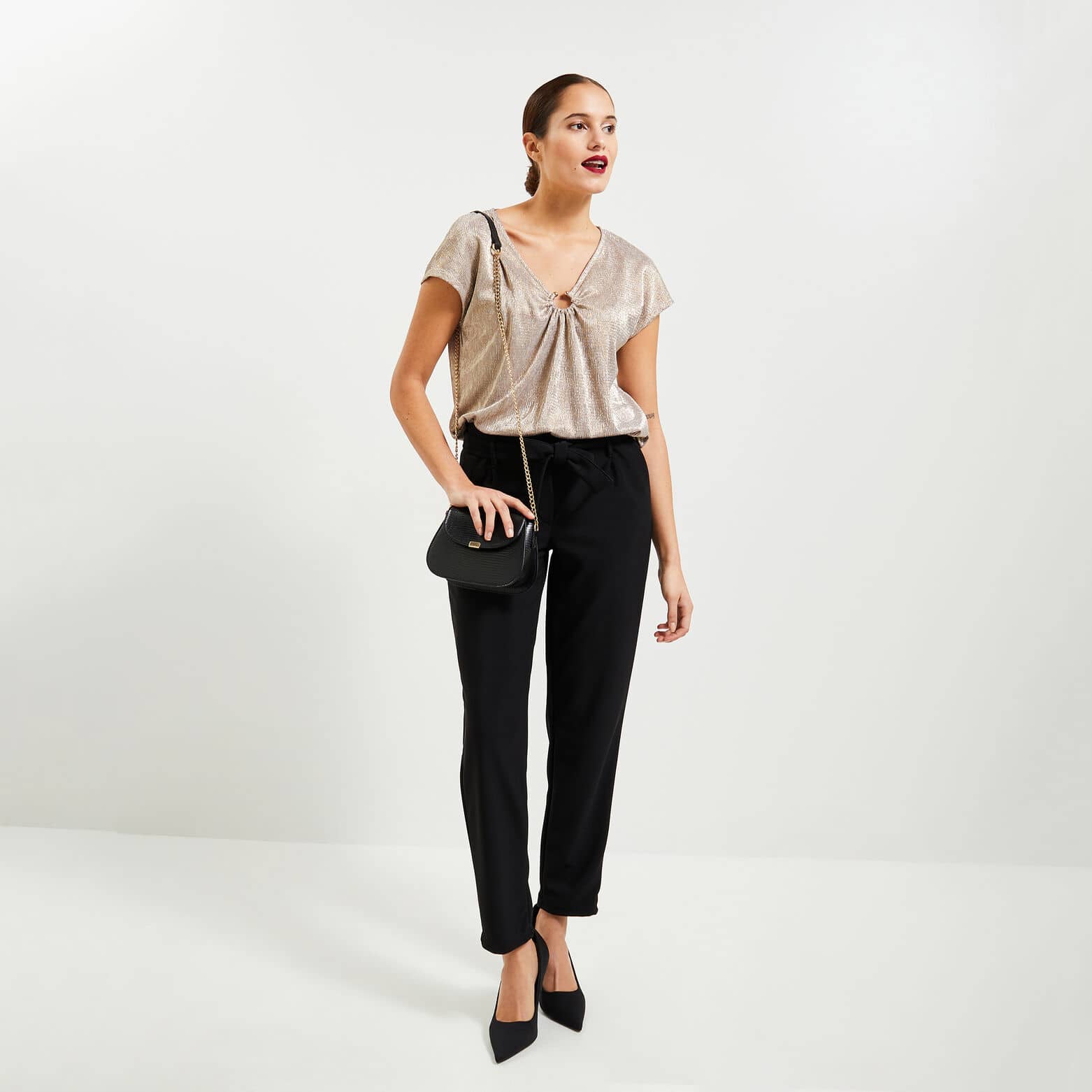 Tshirt col V femme