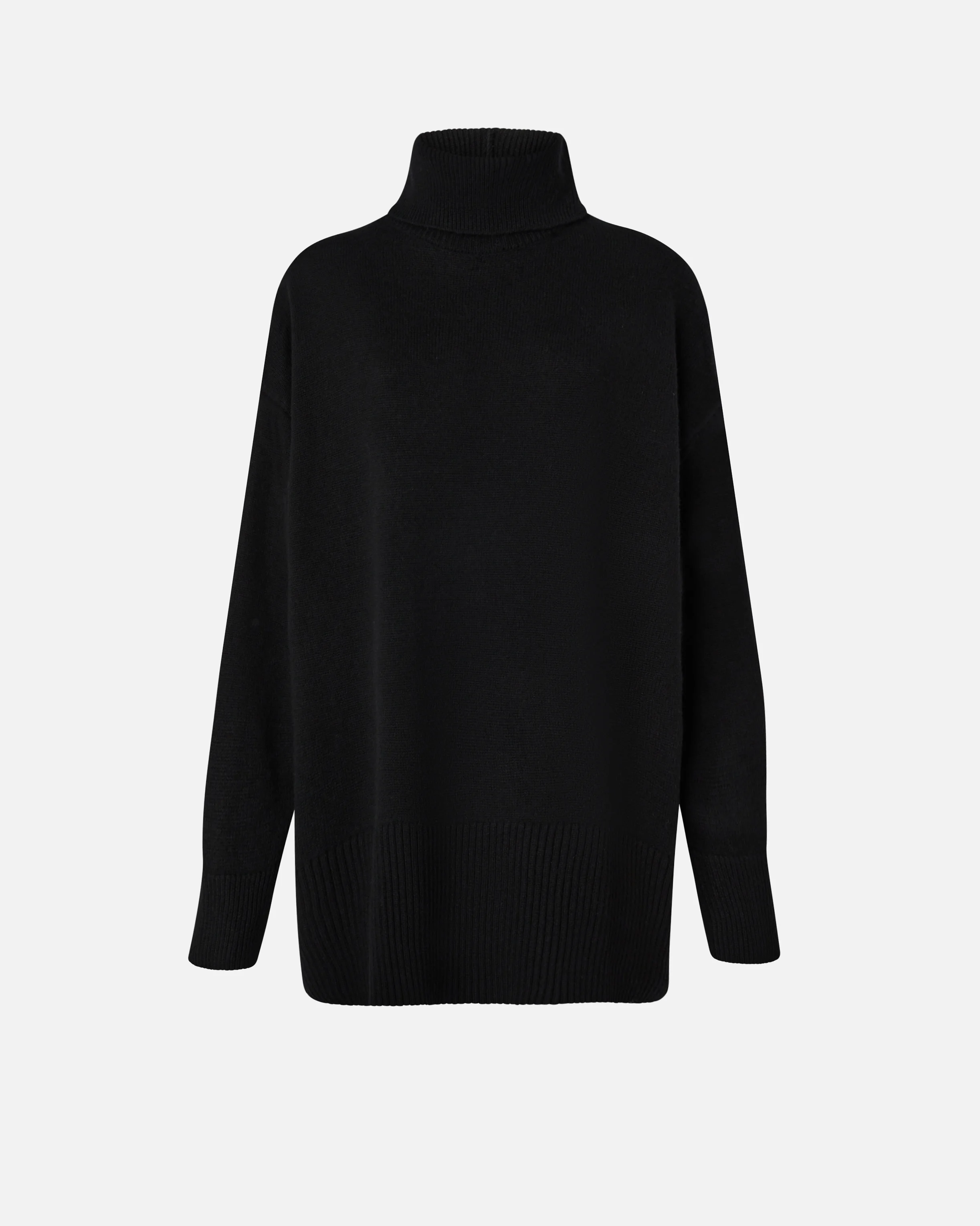 Robe courte avec col montant | Noir