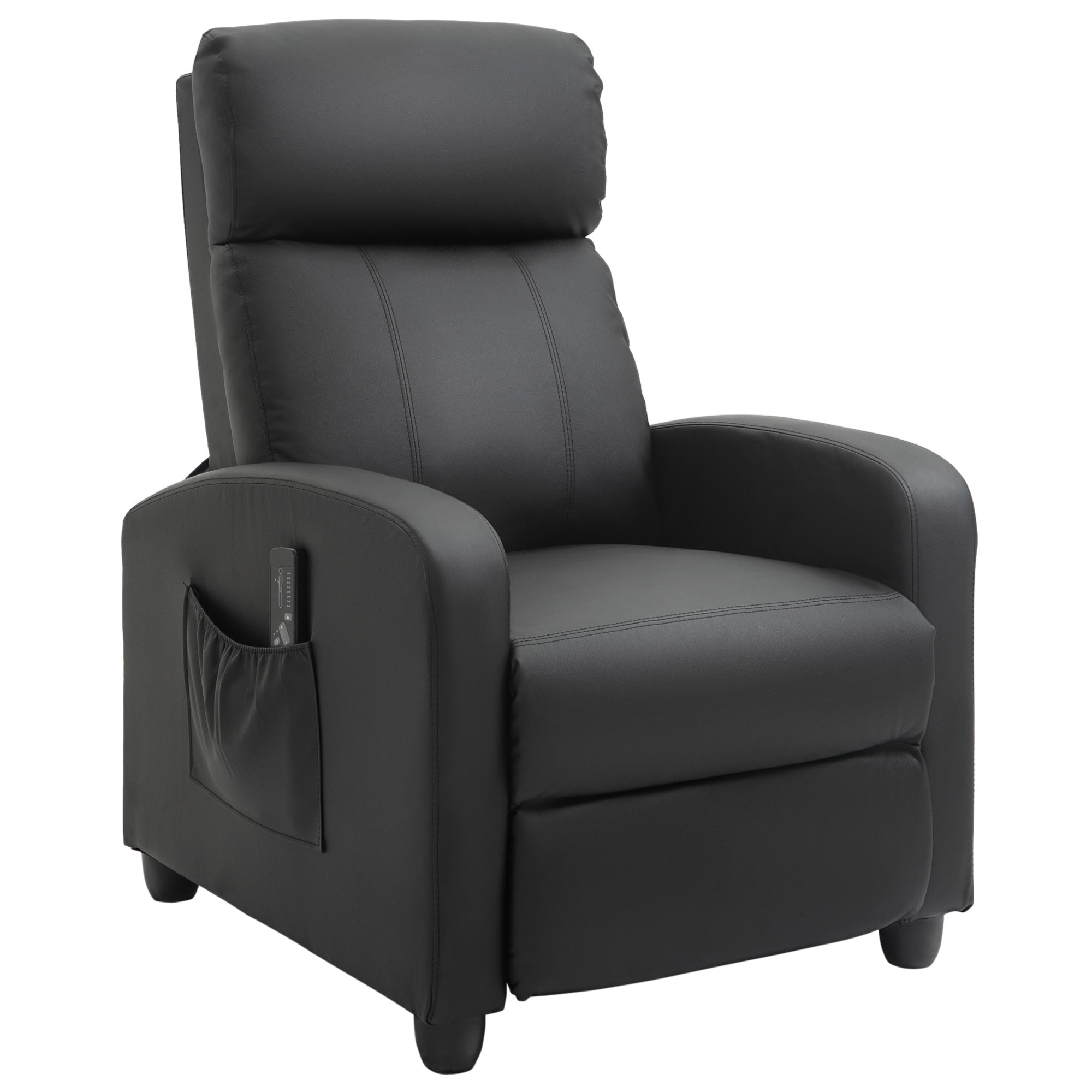 HOMCOM Massagesessel mit kabelgebundener Fernbedienung schwarz 68B x 88T x 98H cm
