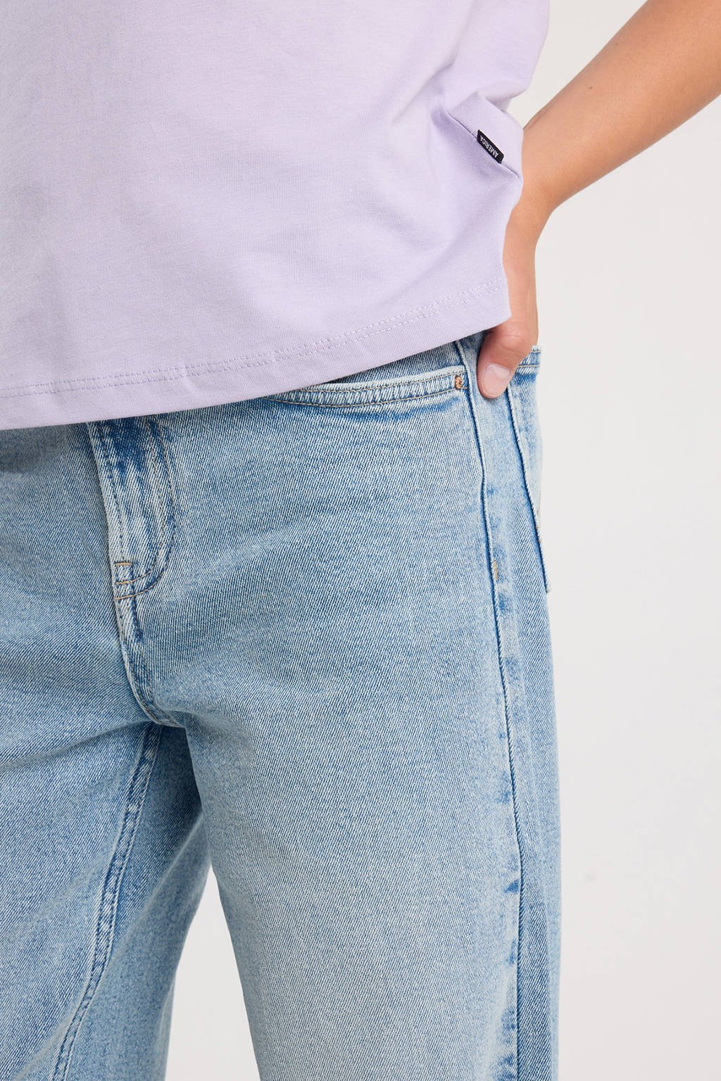 America Today wide leg jeans light blue denim