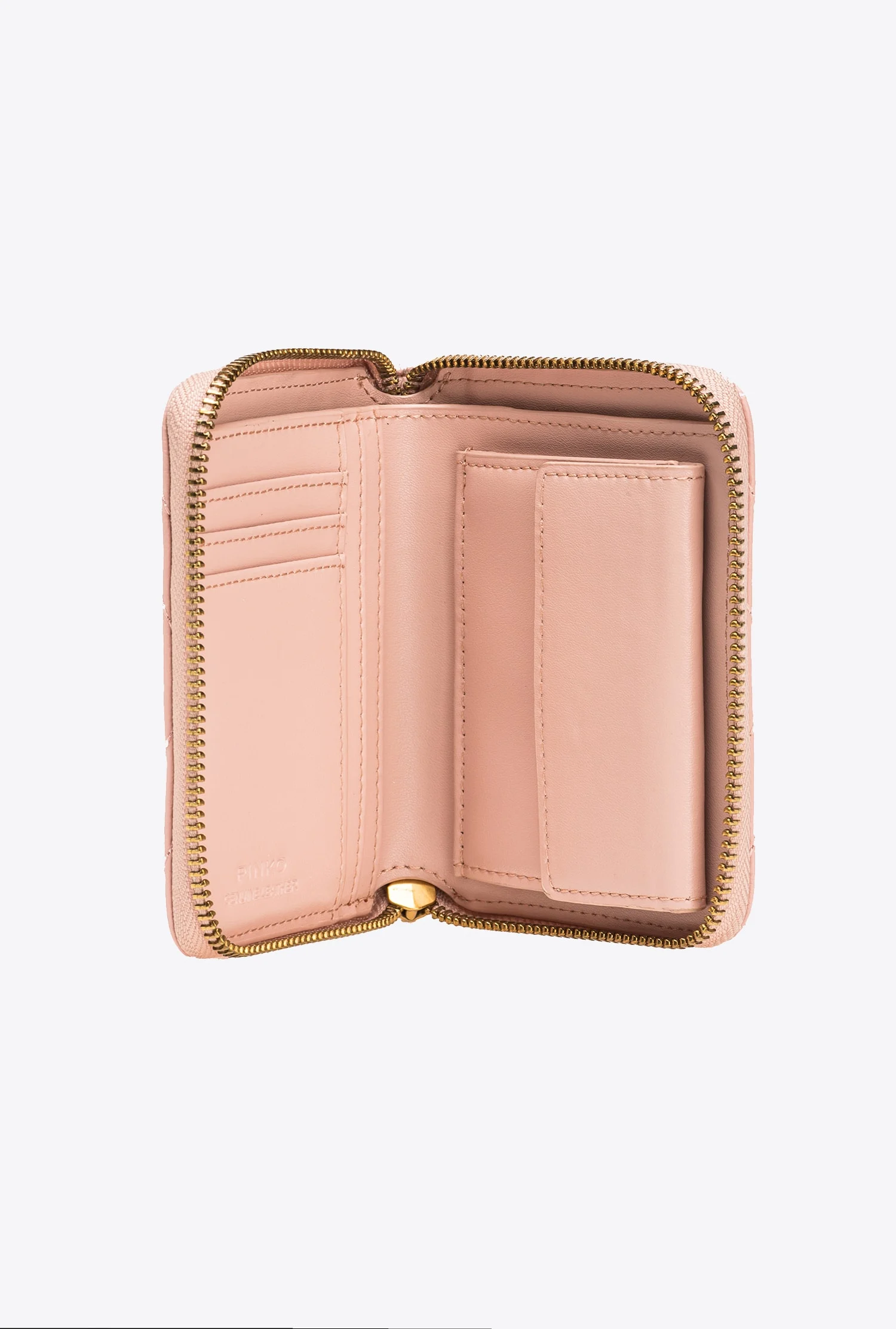 CARRÉ - Portefeuille carré à contour zippé | Rose