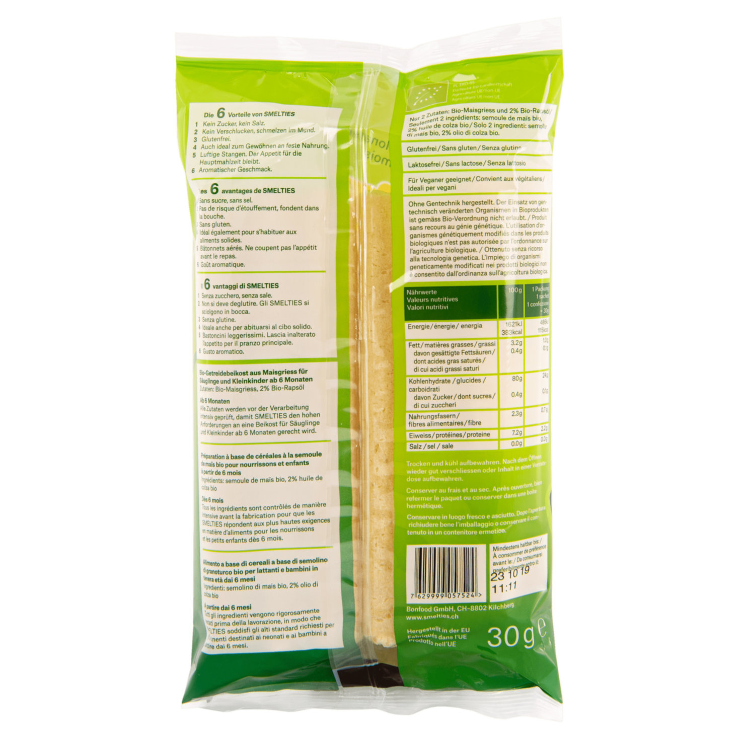 Smelties Bio-Maisstangen nature 6+ Monate