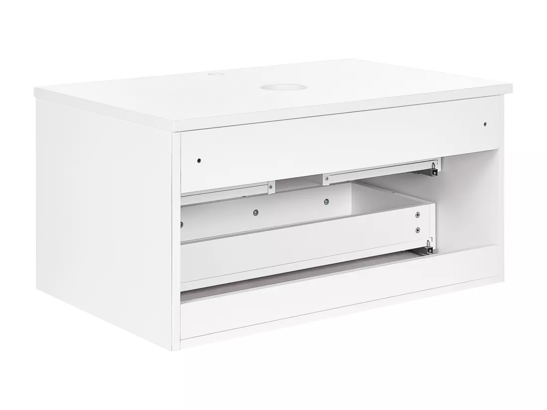 Meuble lavabo mural ALZIRA 80 cm 52 cm 40 cm Blanc