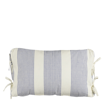 Kussen streep blauw - l55xb35xh10cm