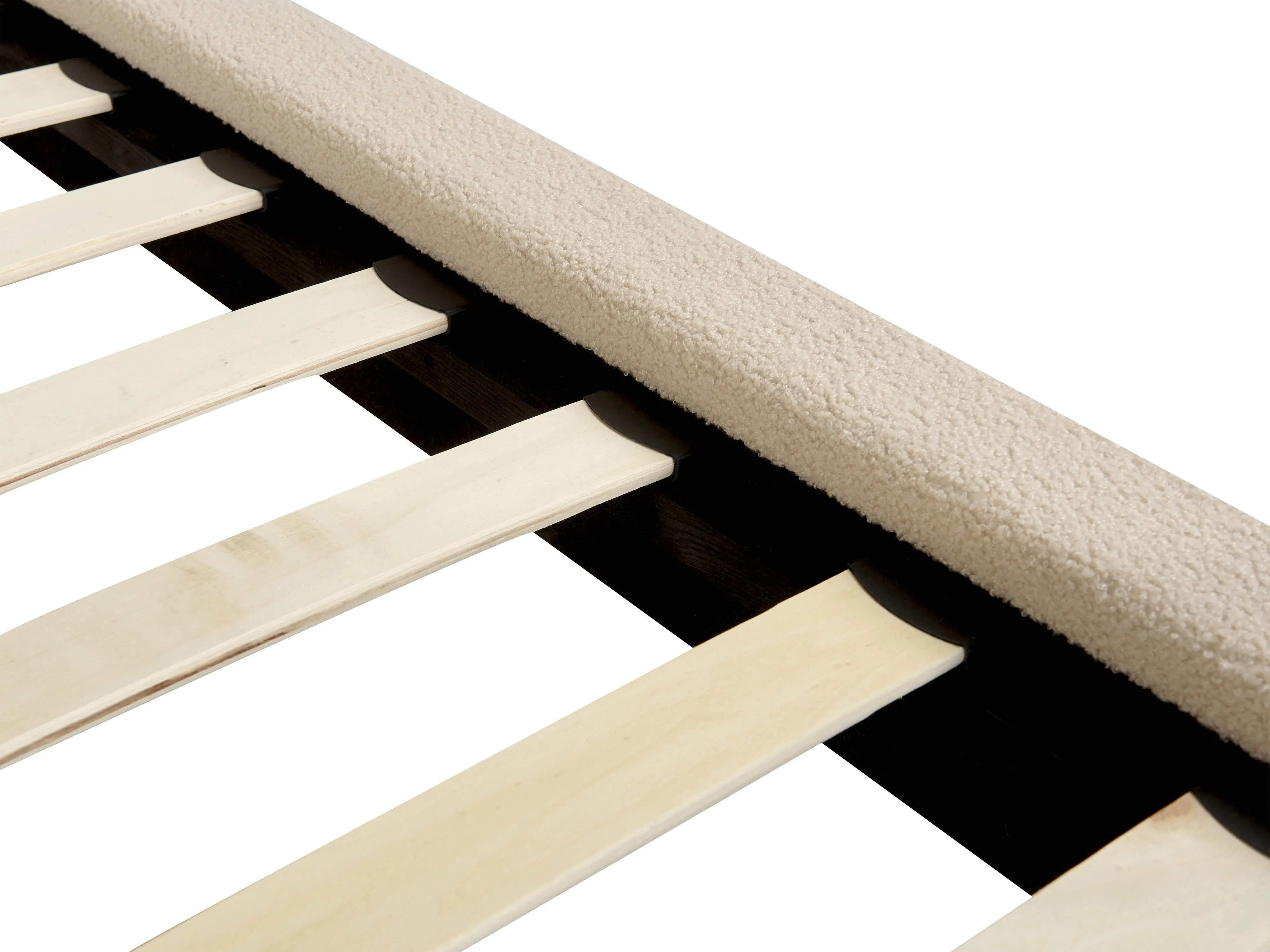 Bed Bouclé MELLE 180 x 200 cm Beige