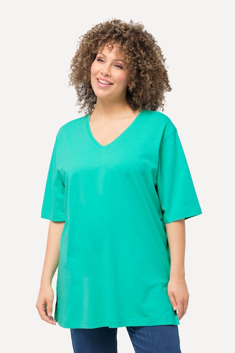 T-Shirt, V-Ausschnitt, Relaxed, Halbarm
