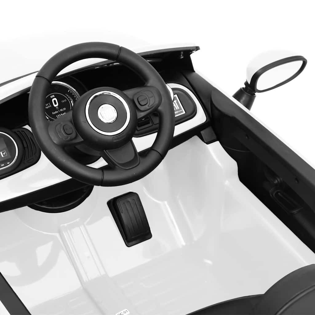 vidaXL Elektrische kinderauto Fiat 500, wit