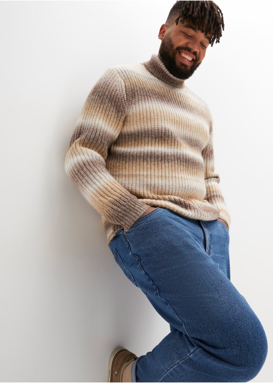 Pull col roulé