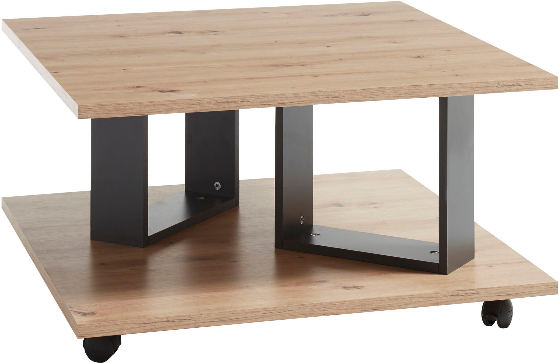 Stolkom Couchtisch »Zera« rollbar, Tisch in Eiche Artisan Dekor
