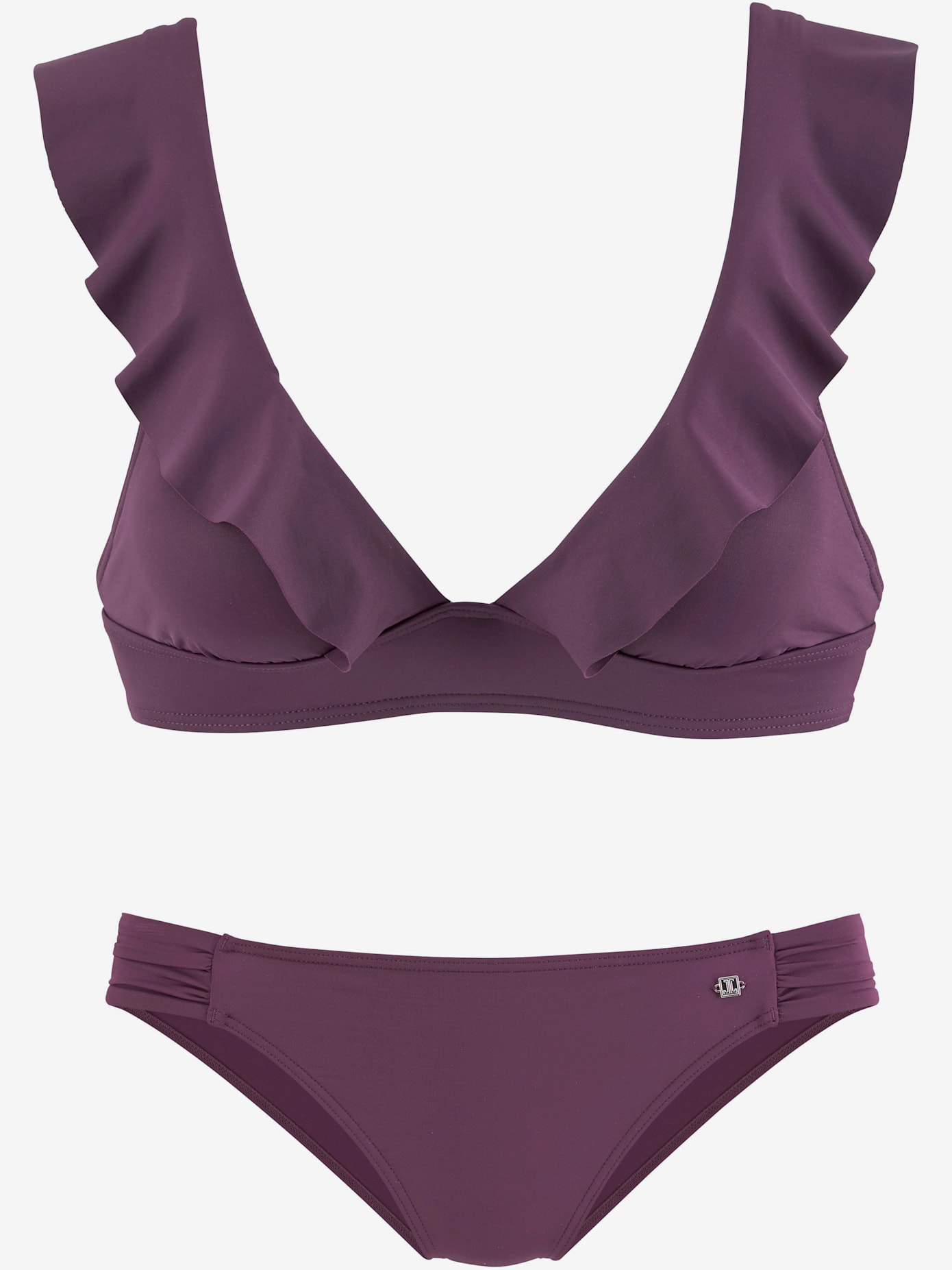 Bikini triangle bord à volants élégant