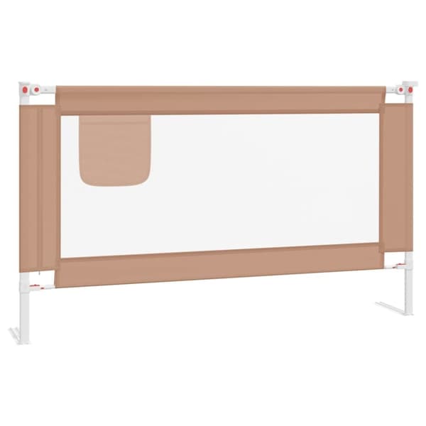 vidaXL Sengehest småbarn gråbrun 140x25 cm stoff