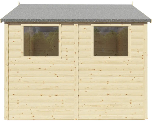 Tuinhuis blokhut Konsta XL, 19 mm dik, met vloer, 258 x 251 cm, natuurlijke afwerking