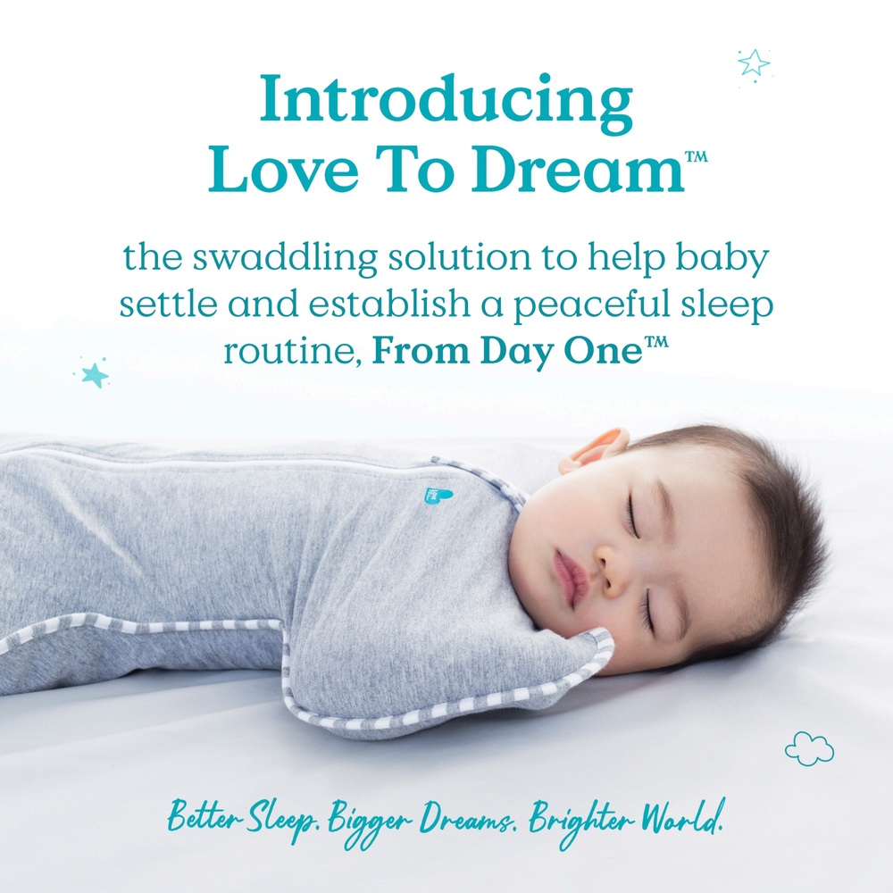 Love To Dream Swaddle Up Baumwoll-Pucktuch, Original, Mittelgrau