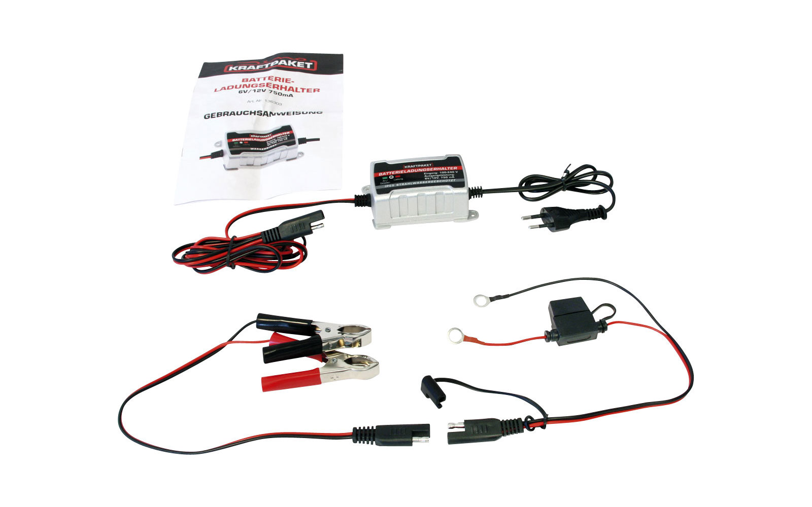 Dino Kraftpaket Batterie Erhaltungsladegerät 6 V /12 V 750 mA