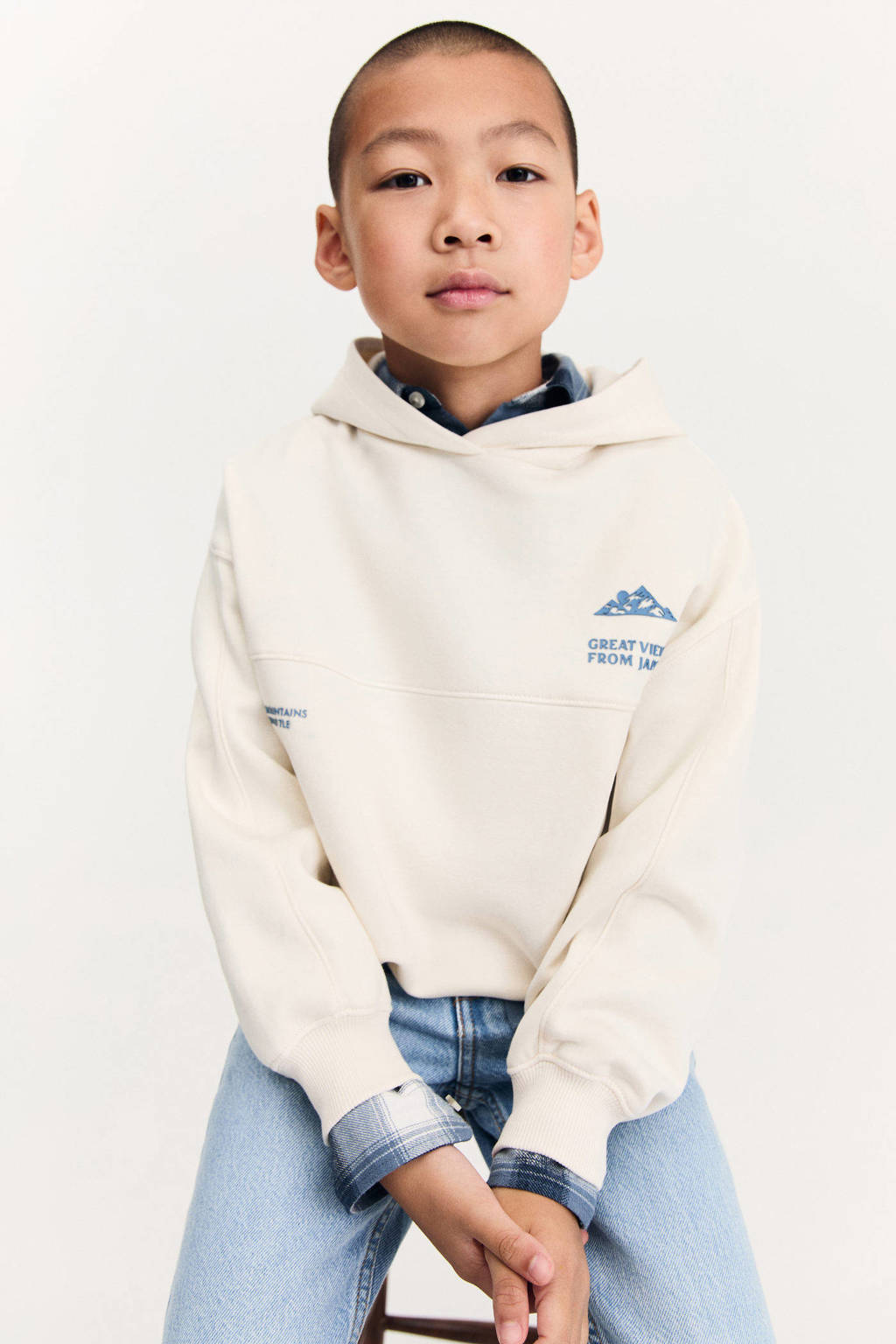 Mango Kids hoodie beige
