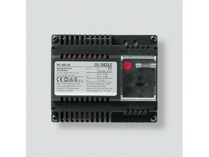 Siedle NG 402-03, Sort, Siedle, 200 mA, CE, 107 mm, 60 mm