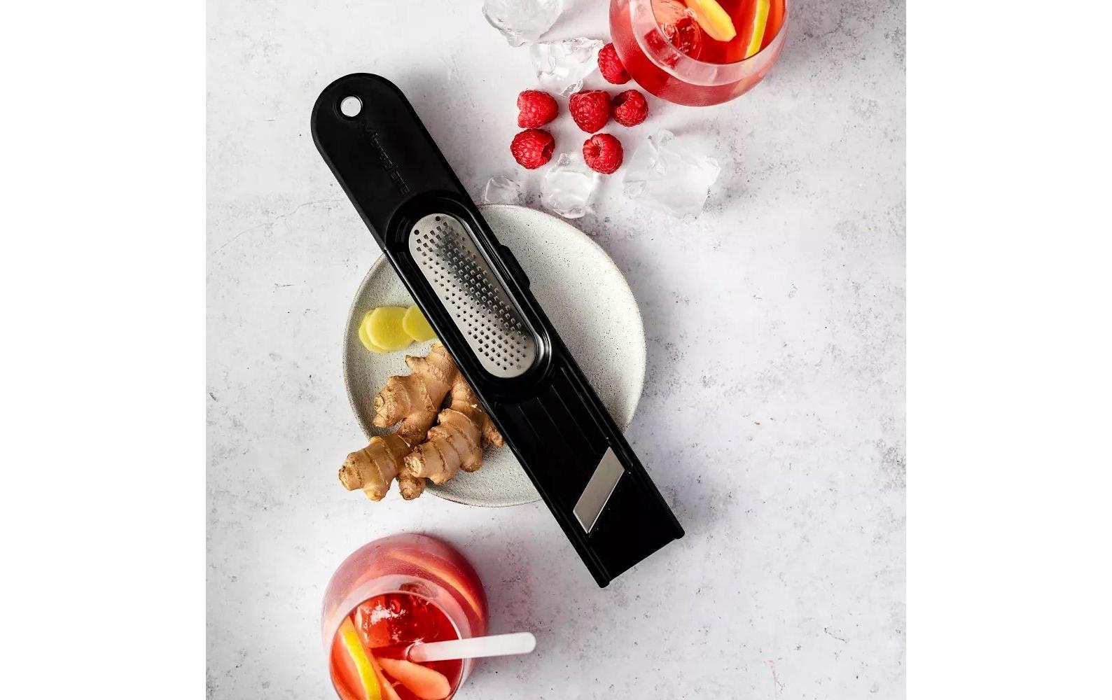 Gourmet Ingwerreibe 3 in 1 SchwarzIngwerreibe 3 in 1: schälen, reiben, schneiden