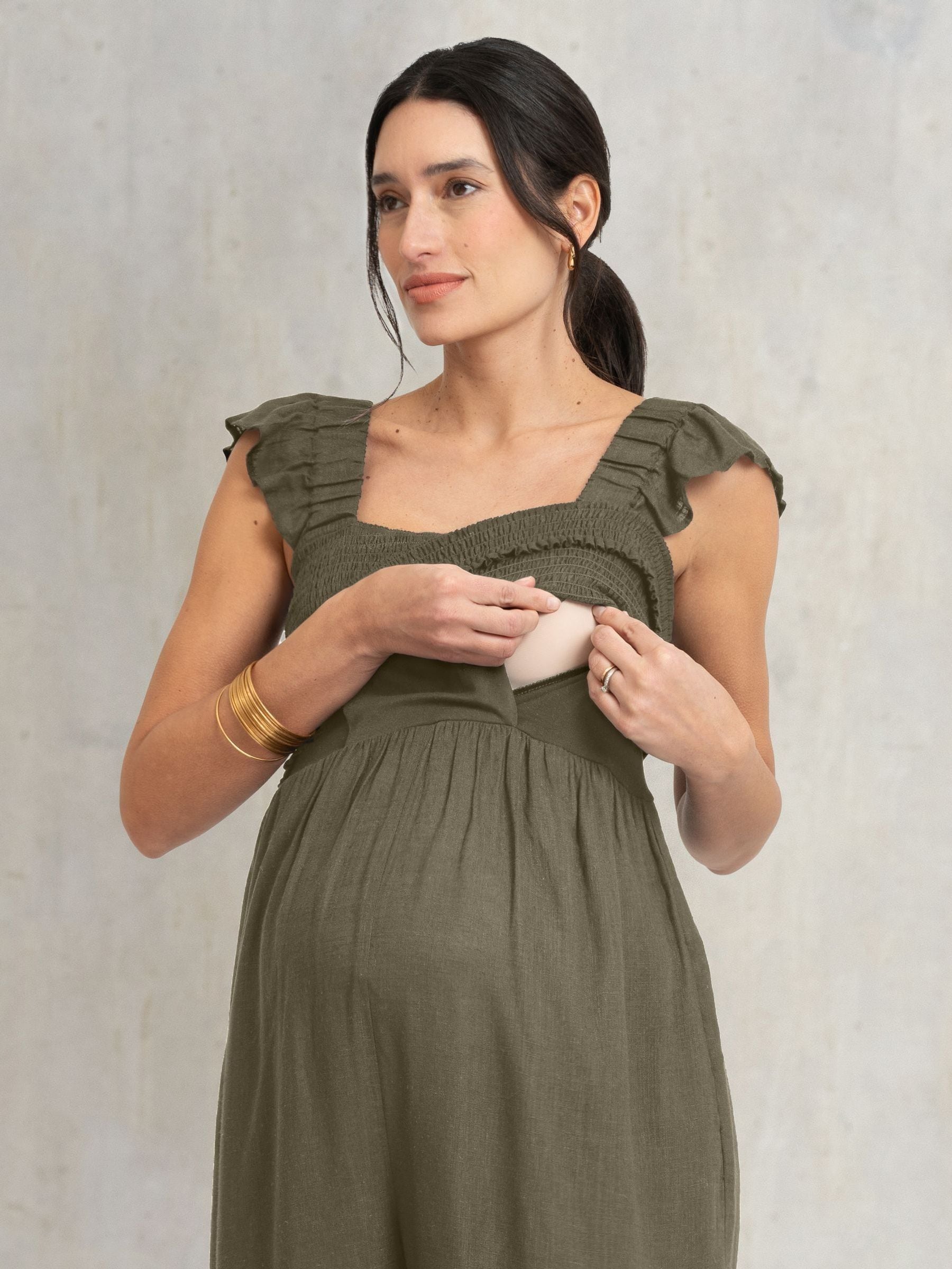 Seraphine Maternity Green Jumpsuit