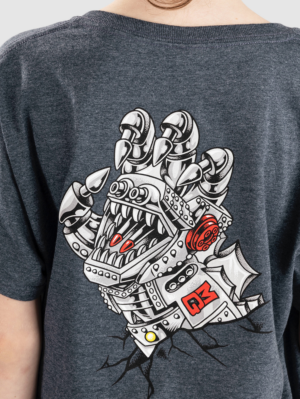 Santa Cruz X Godzilla Mecha Hand Kids T-Shirt darkheather