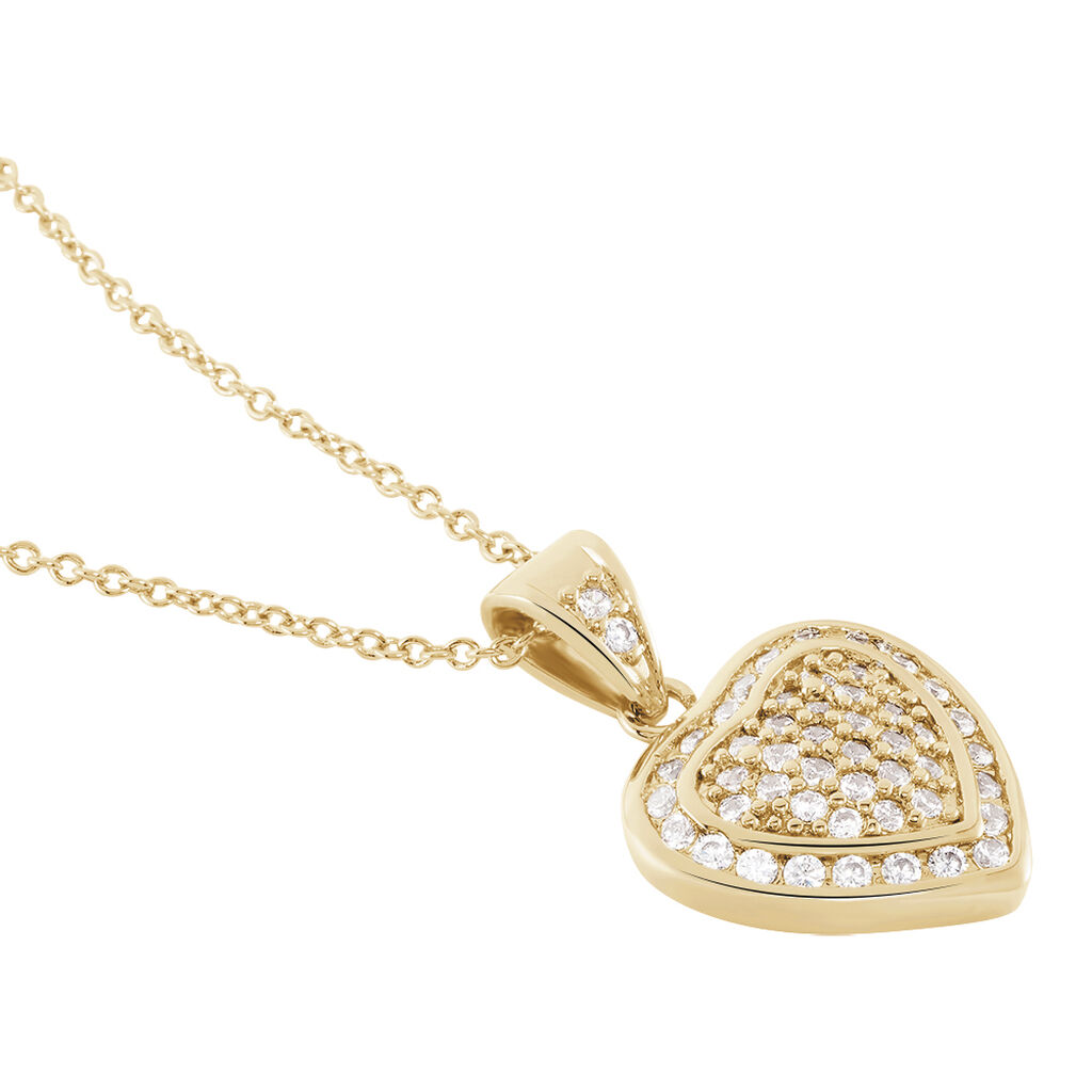 Collier Rhadijaae Plaqué Or Jaune Oxyde De Zirconium