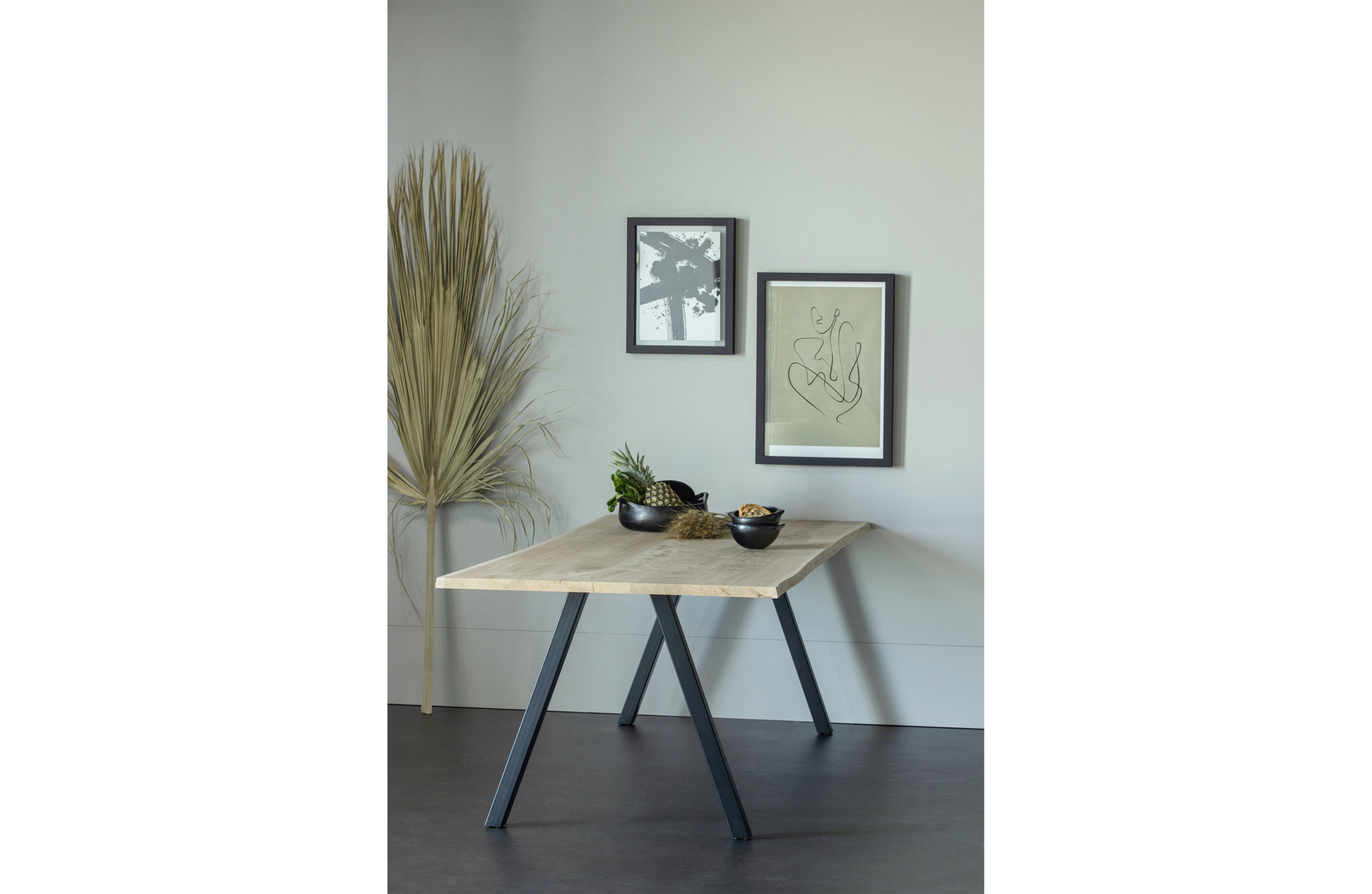 WOOOD boomstamtafel Tablo eiken 199x90 [fsc] Tablo Tafel Boomstam Eiken 199x90 [fsc] - U-poot