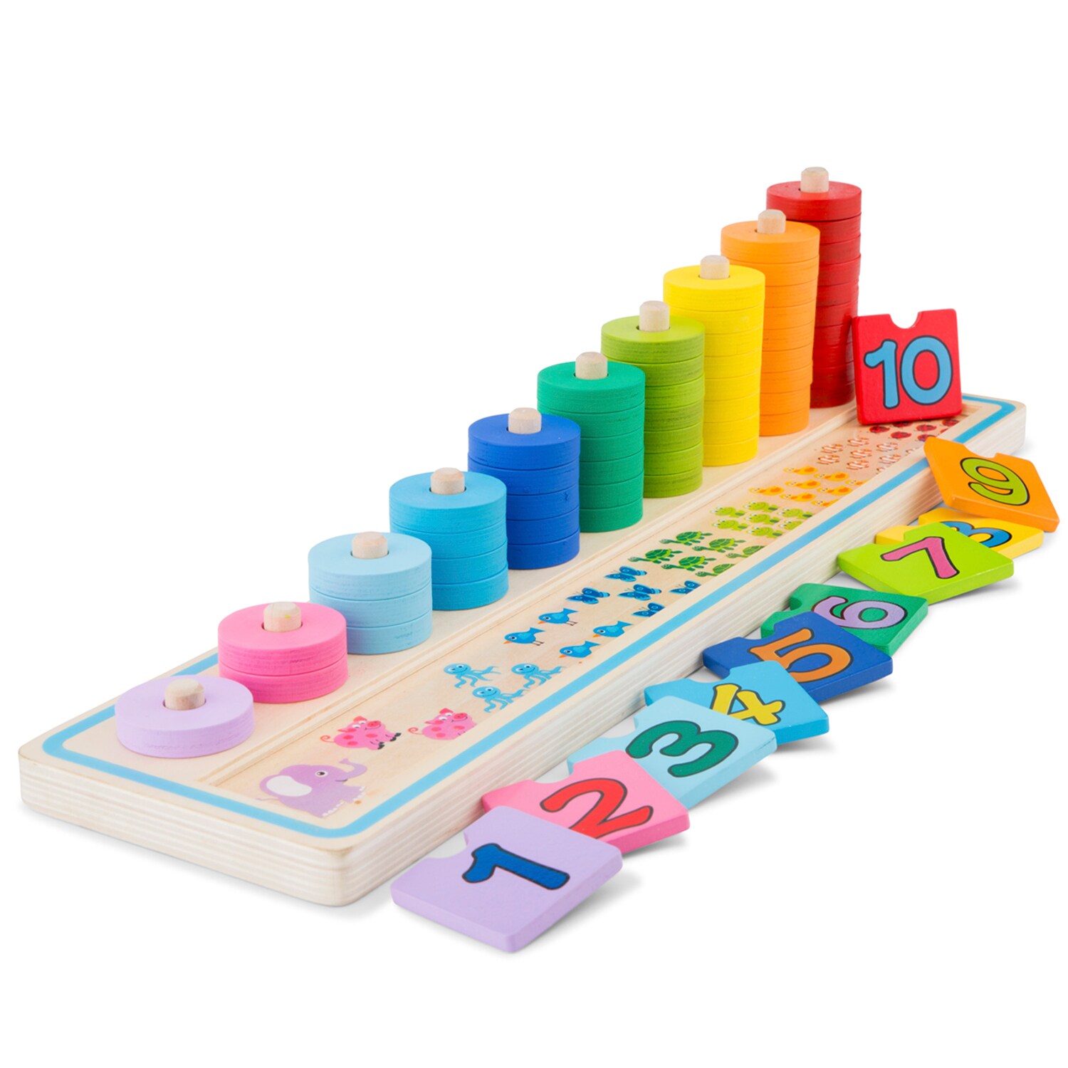 Rechenspiel Zählen lernen Spielset Kinder Lernspielzeug Holzspielzeug