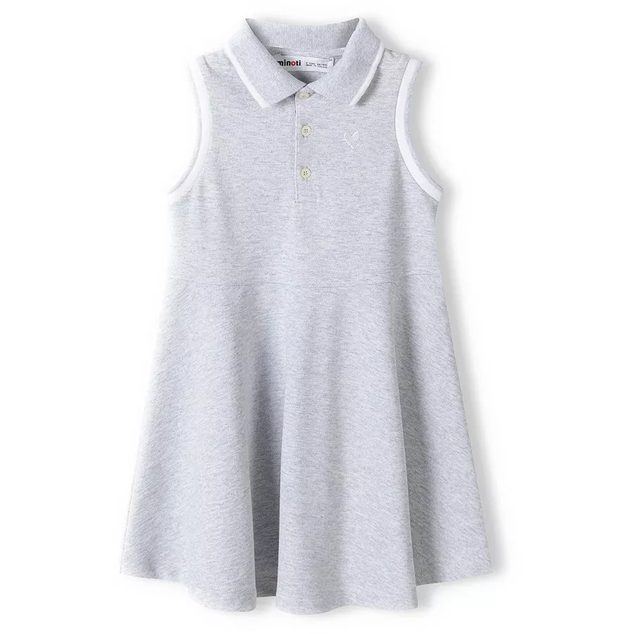 MINOTI Polokleid Grau Meliert