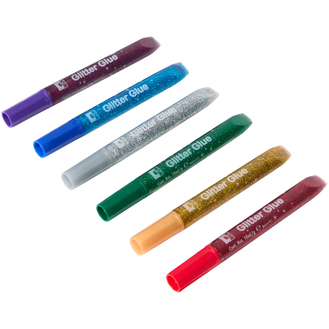 Bison glitterlijm 6 stuks