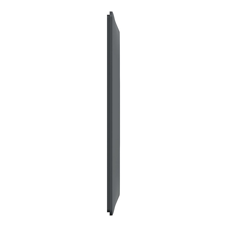 Plaque de finition double verticale Schneider Electric Ovalis gris anthracite bague argent chromé