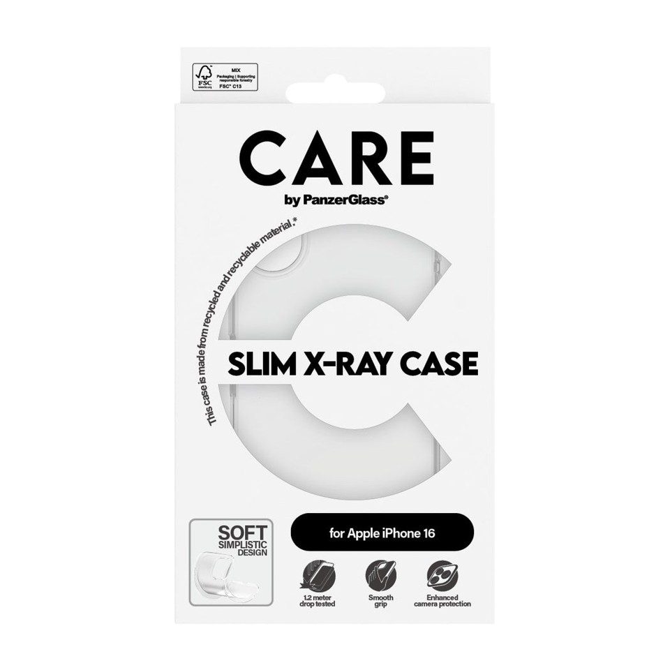 CARE by PanzerGlass - Cover - Transparent- iPhone 16