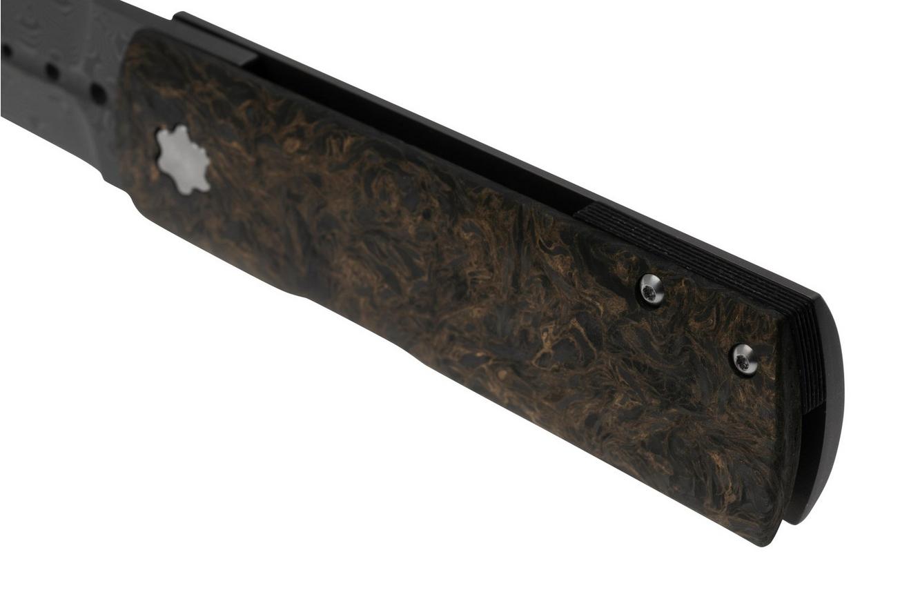 Maserin Daga 372-DG Damascus, Gold Fatcarbon, zakmes, Attilio Morotti design