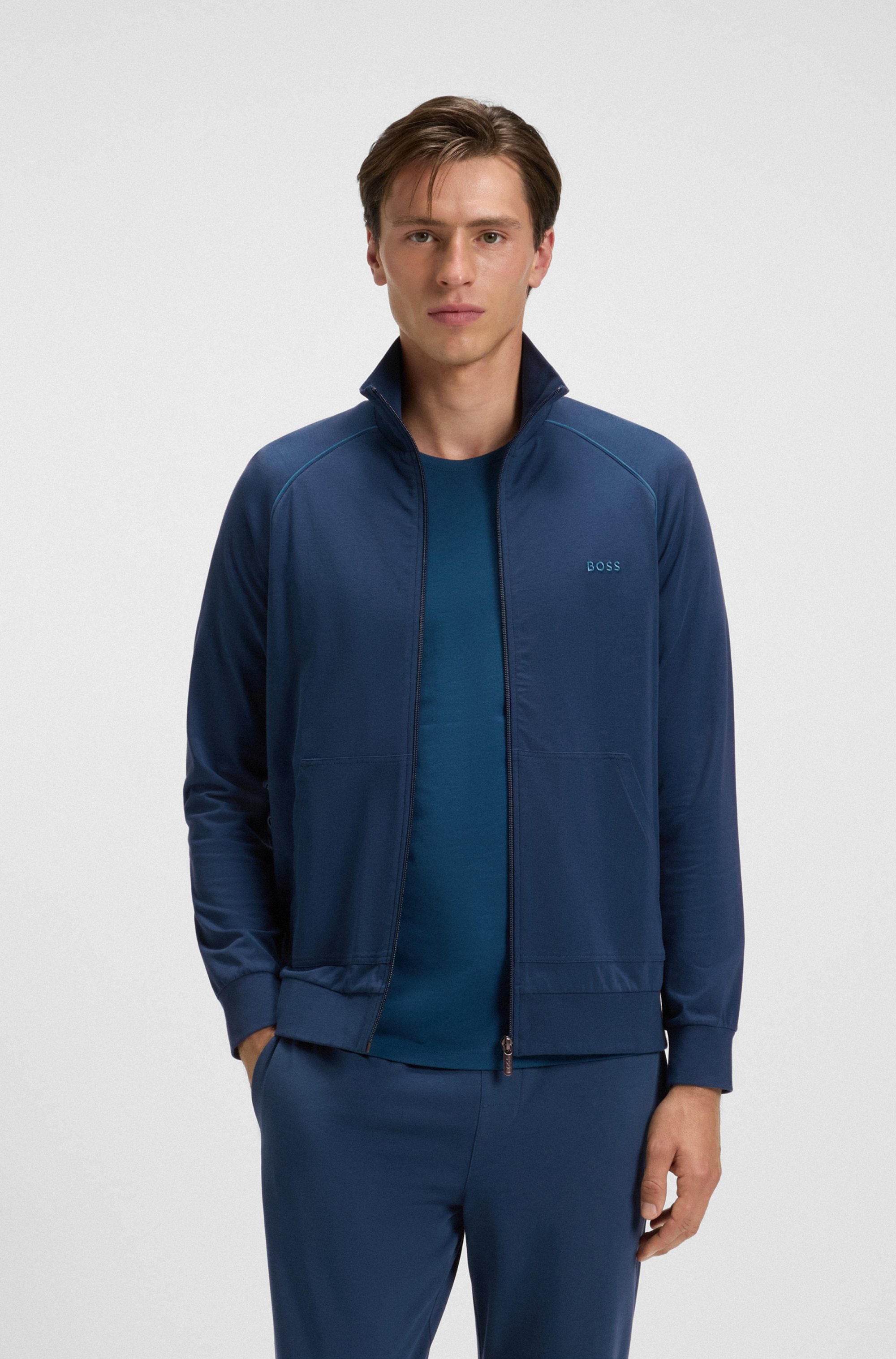 BOSS Sweatjacke »Mix&Match Jacket Z«, mit Kängurutasche