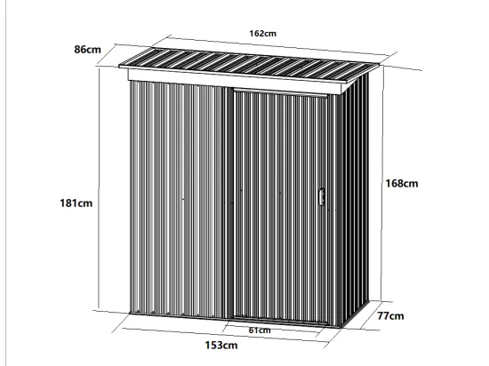 Abri de jardin métal en acier galvanisé gris 1,39 m² BIRON