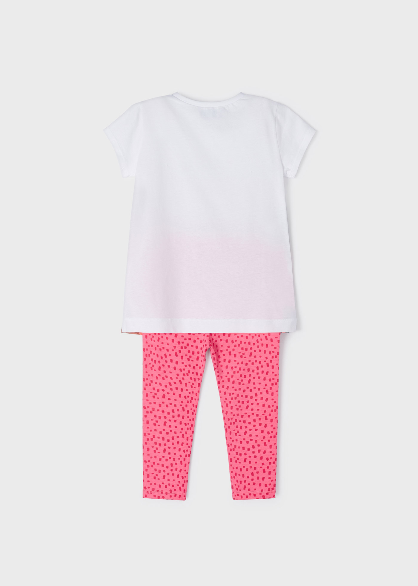Conjunto de duas peças em algodão sustentável estampado para meninas