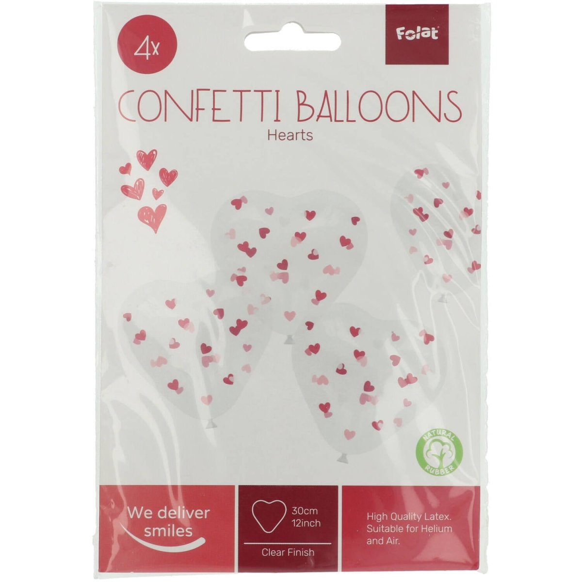 Roze Hartjes Ballonnen 30cm 4st
