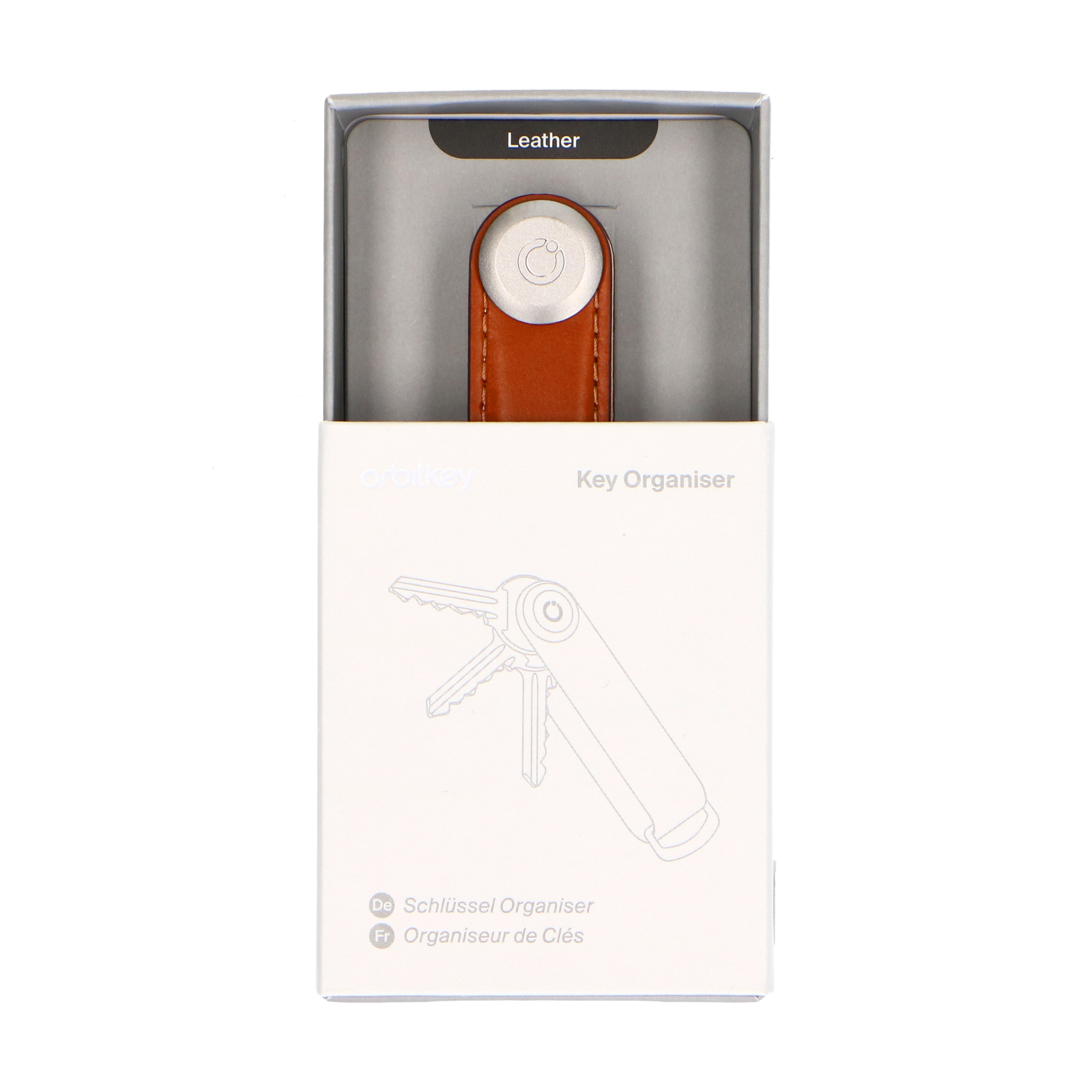 Cognac leren Orbitkey sleutelhanger
