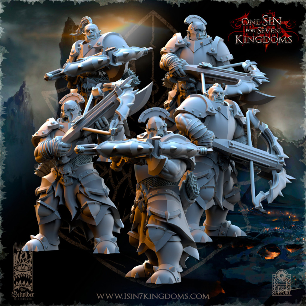 The Beholder Miniatures - Orcs - 8 Arbalétriers