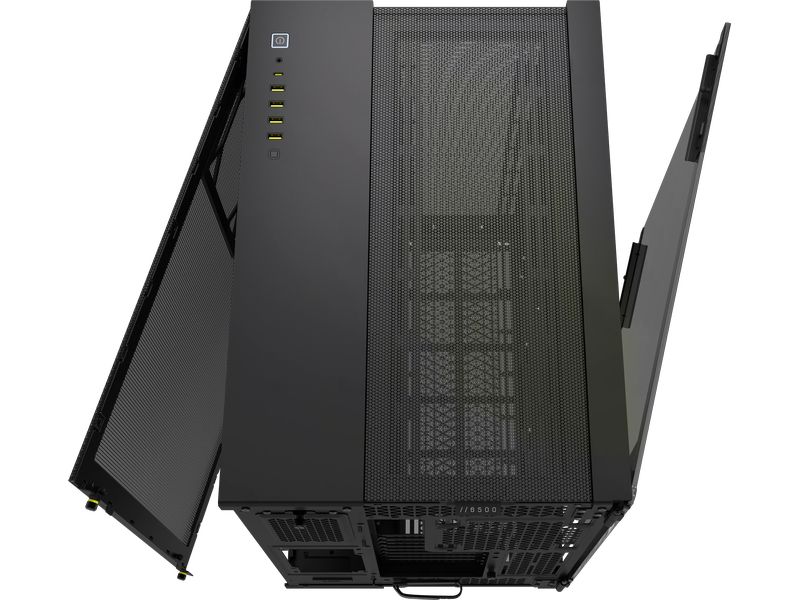 Corsair PC-Gehäuse 6500D Airflow Schwarz Mid-Tower PC-Case mit Zwei-Kammer-Design und herausragendem Luftstrom