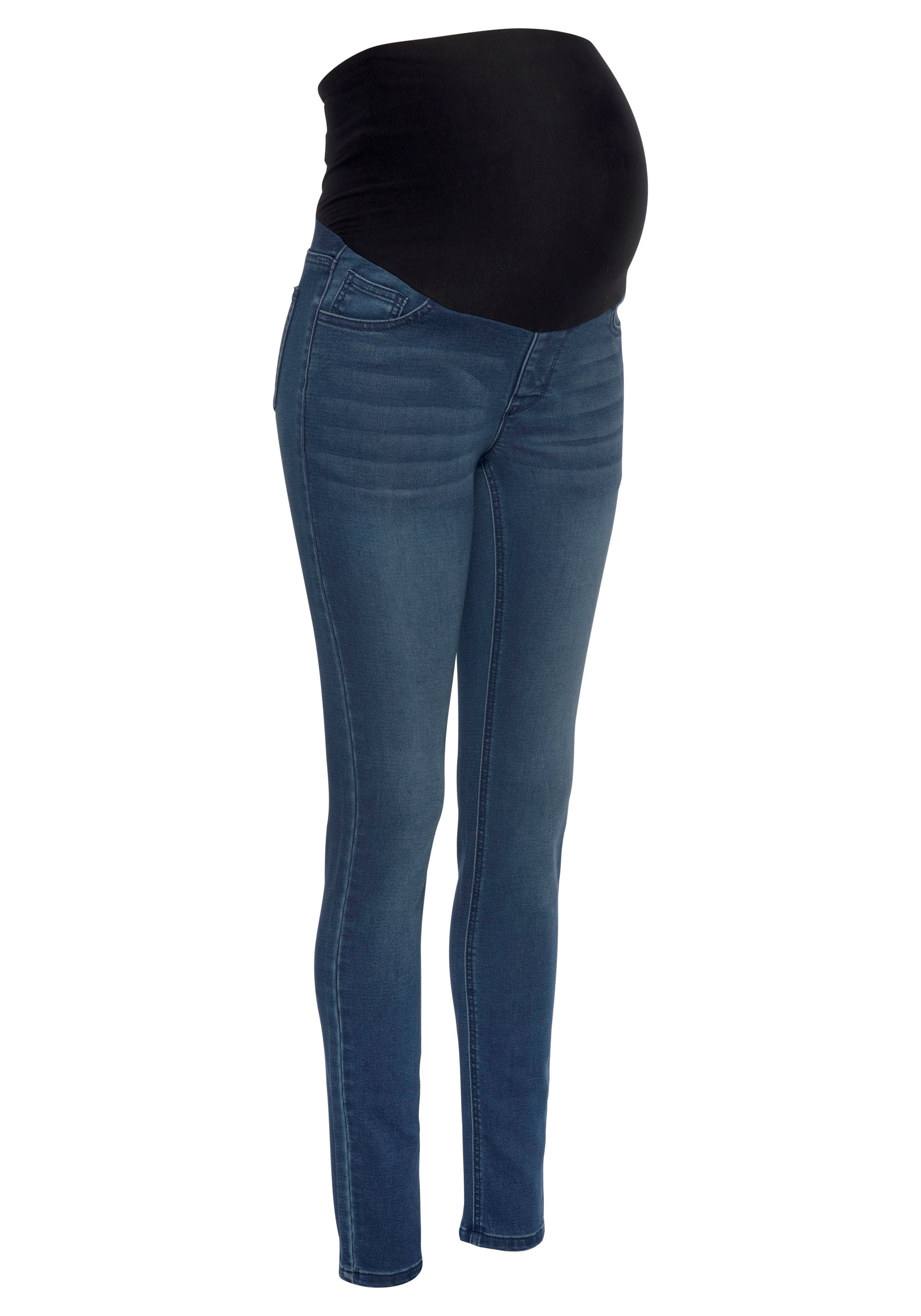 Neun Monate Umstandsjeans »Stretch-Jeans für Schwangerschaft und Stillzeit«, Umstandsjeans mit hoher Leibhöhe,  ohne Gürtelschlaufen,  Waschung