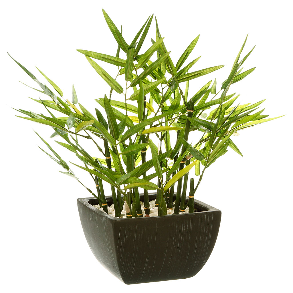 Bambou artificiel en pot H 35cm