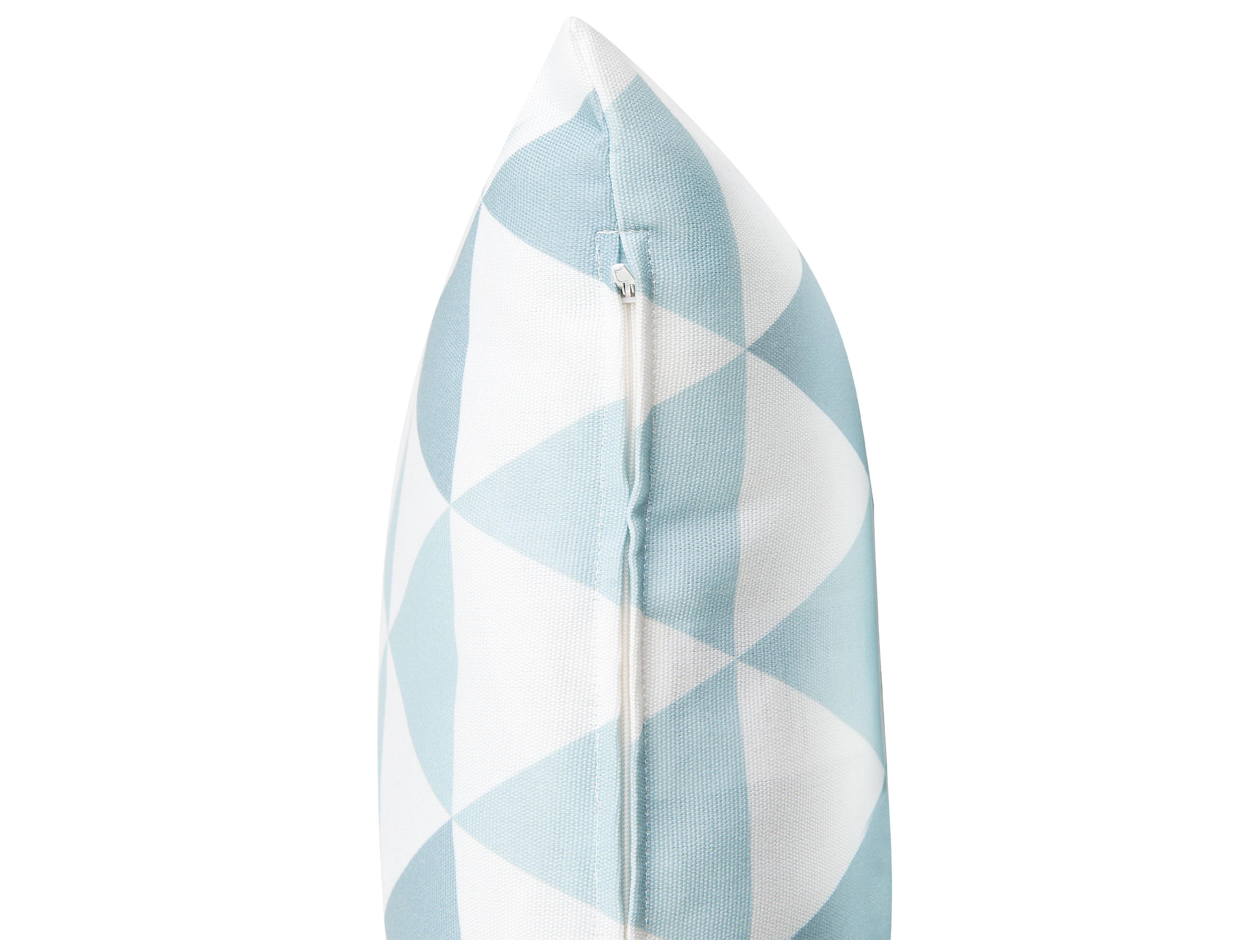 Set van 2 tuinkussens TRIFOS geometrisch patroon 40 x 40 cm Blauw